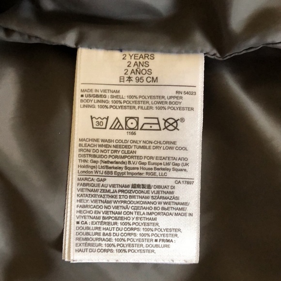 BABY GAP yellow unisex toddler puffy vest - Picture 6 of 16